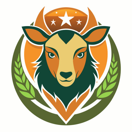 Majestic Animal Logo in Dynamic Pose for Business and Brandingのイラスト素材