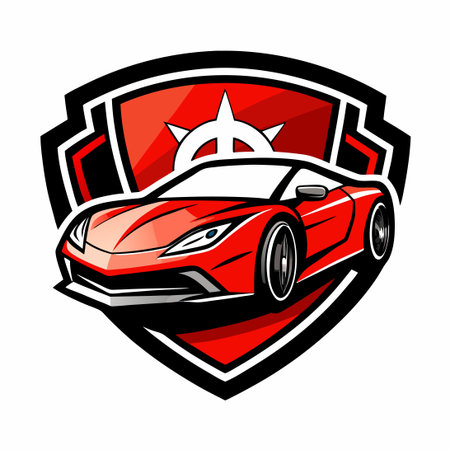 Sleek and Striking Logo of a Sport Car: A Symbol of Speed and Styleのイラスト素材