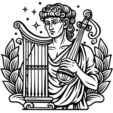 Intricate Ancient Greece Coloring Page with Hand-Drawn Illustrationsのイラスト素材