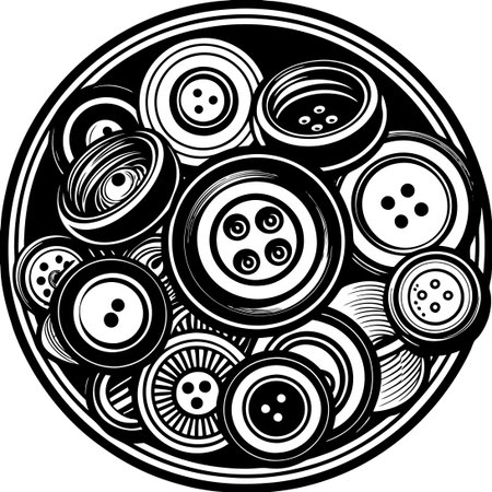 Vibrant Buttons Assortment in Vector Format, Ready for Customizationのイラスト素材