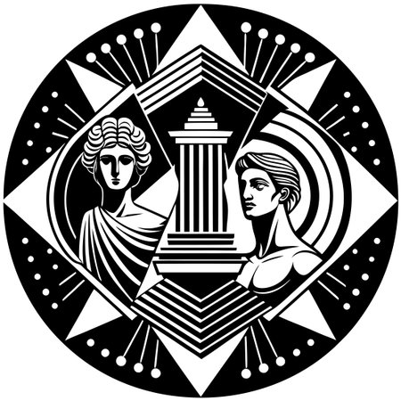 Abstract Geometric Flyer or Poster Concepts for Creative Eventsのイラスト素材