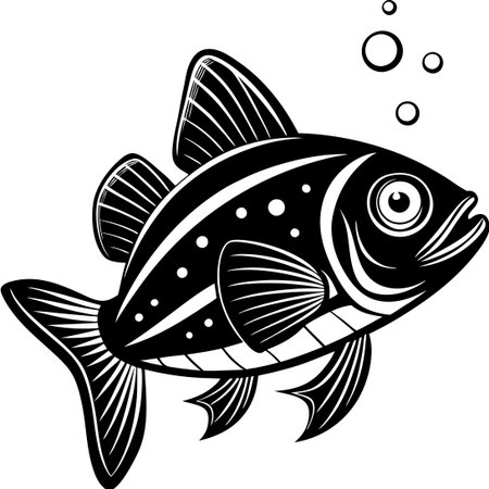 Enchanting Underwater World featuring Majestic Fish and Marine Lifeのイラスト素材