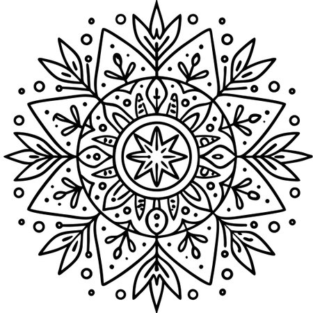 Hand Drawing Coloring Page for Children and Adults: Hoのイラスト素材