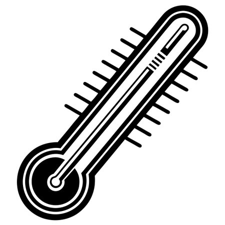 Illustrative Vector Representation of a Thermometer for Temperature Measurement
