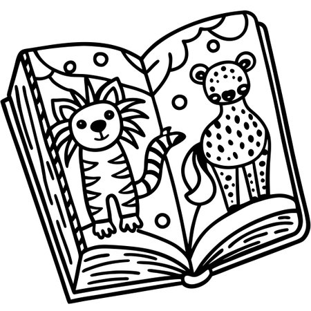 Hand-Drawn Number Coloring Book for Young Artists to Explore Their Creativityのイラスト素材