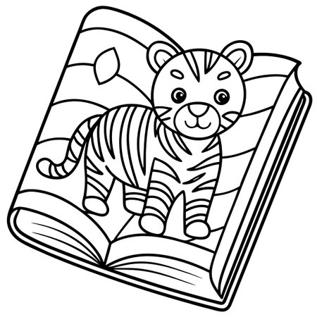 Numbered Coloring Book for Kids with Hand-Drawn Illustrationsのイラスト素材