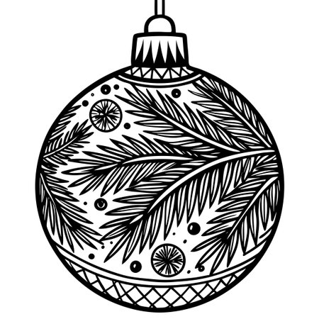 Enchanting New Year's Eve 2025 Christmas Tree Decoration with Intricate Embellishmentsのイラスト素材