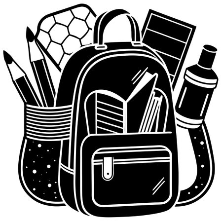 Essential Back-to-School Supplies: Books, Paints, Pencils, and Colors in Florida Setting
