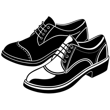 Stylish Footwear Extravaganza: A Display of Men's and Women's Shoe Collectionsのイラスト素材