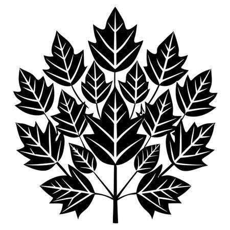 Vibrant Autumn Foliage in Flat Style Vector Illustrationのイラスト素材