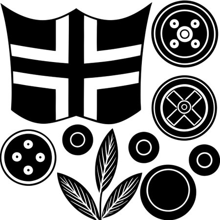 Comprehensive Collection of Vector Sweden Flag Button Designsのイラスト素材