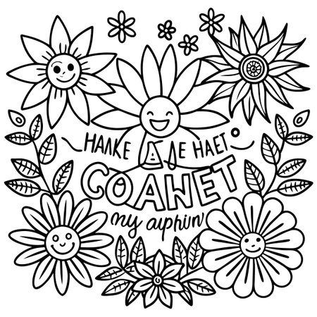Think Positive! Coloring Pages for Kids to Promote Positivity and Imaginationのイラスト素材