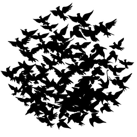 Blue Watercolor Silhouette of a Flower in Vibrant Isolationのイラスト素材