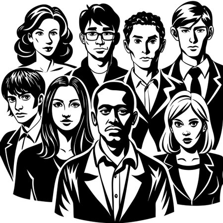 Comprehensive Collection of Vectorized Human Outline Illustrationsのイラスト素材