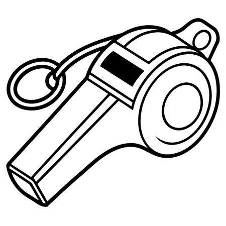 Minimalist Whistle Drawing with Continuous Line Sketchのイラスト素材