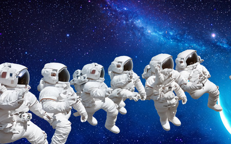 Astronaut space man floating in the spaceの素材