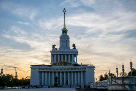 Russia, St. Petersburg 04.05.2021 The building at sunsetの写真素材