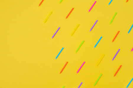 Composition for a party. Picture made of candle cakeの写真素材