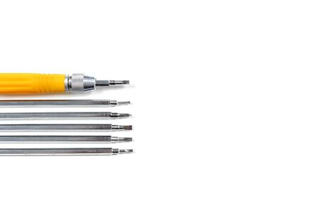 The set of small screwdrivers to repair electronicsの写真素材