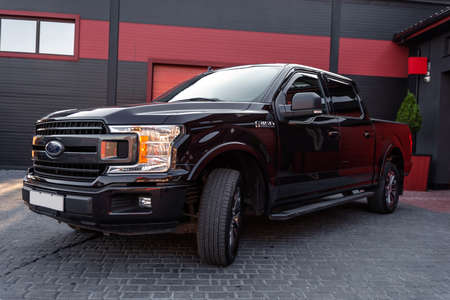 Ukraine, Odessa July 8 - 2021: Ford Raptor suv xtr 4x4 truck pickup car parked on city streetのeditorial素材