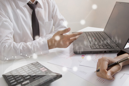 Business team meeting consulting the project.professional investor working the project. Concept business and financeの写真素材