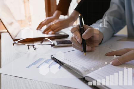 Business team meeting consulting the project.professional investor working the project. Concept business and financeの写真素材