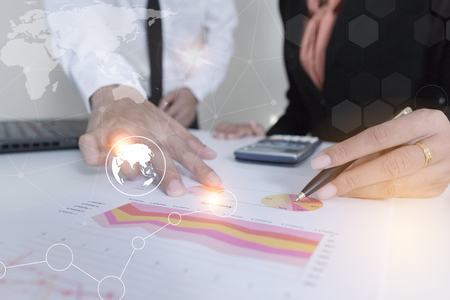 Business team meeting present the project .professional investor working with new project. Concept business and financeの写真素材