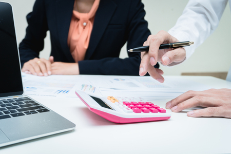 Business team meeting consulting project and financial cost. Professional investor working the project. Concept business and financeの写真素材