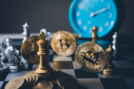 Time of saving value money : Chess board game of business ideas and competition and strategy plan...