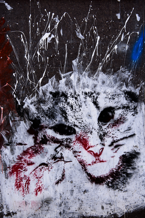 Street graffiti on the wallのeditorial素材