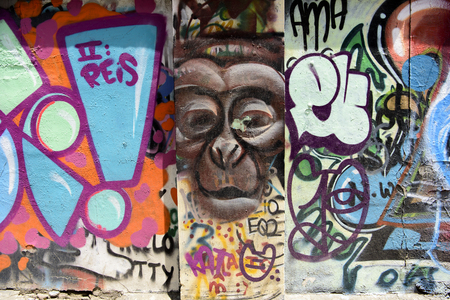 Street graffiti on the wallのeditorial素材