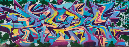 Street graffiti on the wallのeditorial素材