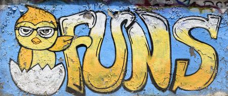 Street graffiti on the wallのeditorial素材