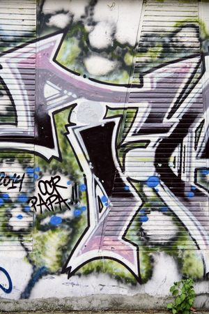 Street graffiti on the wallのeditorial素材