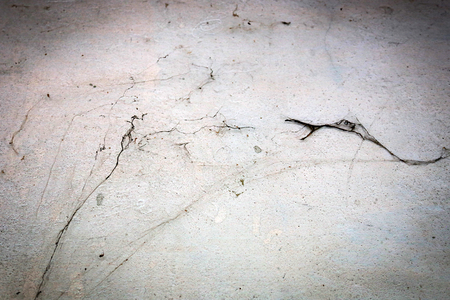 Spider web on dirty house wall.の写真素材