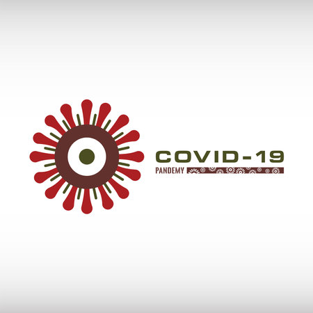 Corona virus logo illustrationのイラスト素材