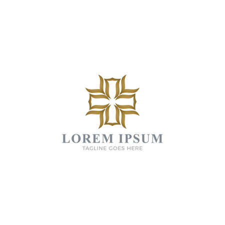 Luxurious floral logo template for business brand identityのイラスト素材