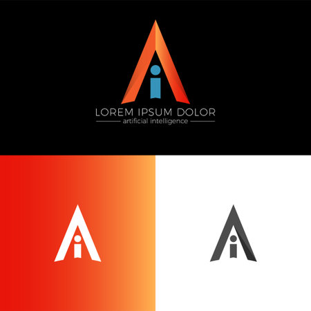 Letter A land I logo icon design template elements. Can be used for business, finance, presentation, website, mobile appのイラスト素材