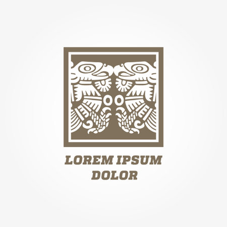 Logo template with owl. Vector illustration. Perfect for logotype, icon, label, emblem, etc.のイラスト素材