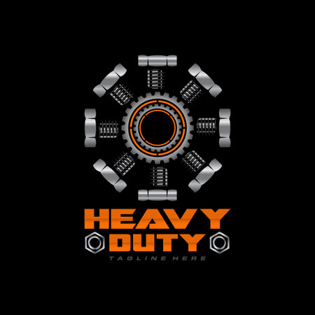 Mechanical Logo Design Vector, Emblem, Design Concept, Creative Symbol, Iconのイラスト素材