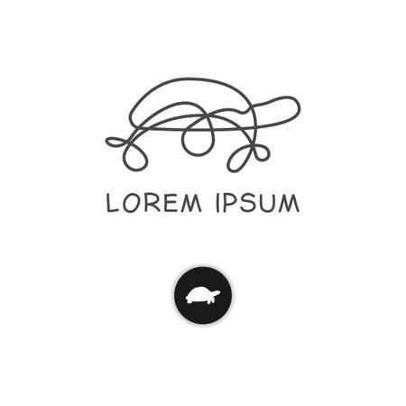 Cute logo design template. Vector illustration, EPS 10. Editable stroke.のイラスト素材