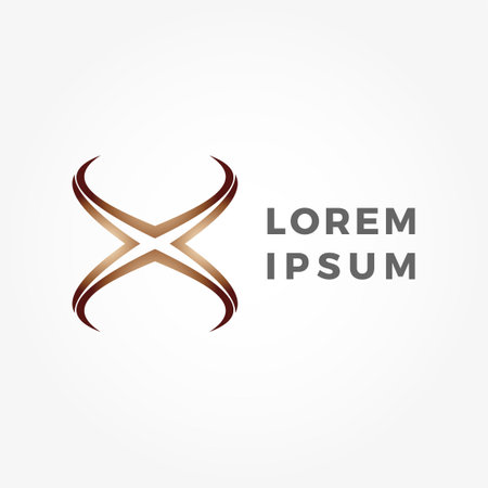 X Letter Logo Template Design Vector, Emblem, Design Concept, Creative Symbol, Iconのイラスト素材