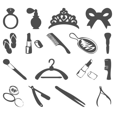 Set of icons for beauty salon. Vector Illustration. EPS 10のイラスト素材