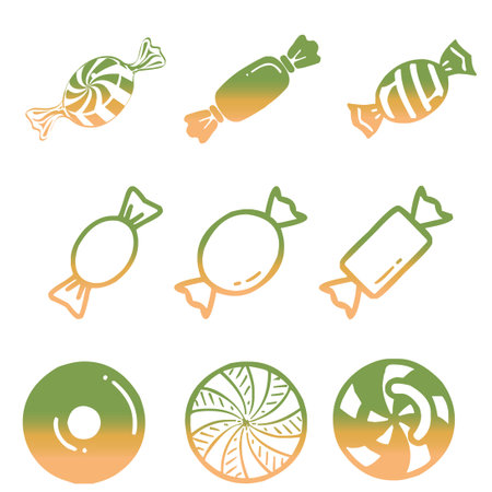 candy icons over white background vector illustration. colorful design. vector illustrationのイラスト素材