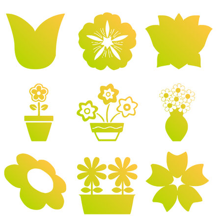 Flower design over white background, vector illustration eps10.のイラスト素材