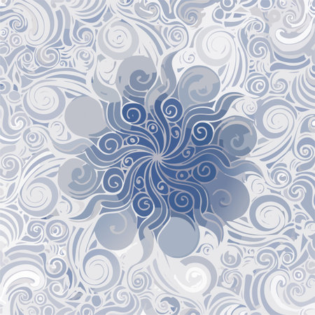 Abstract background with blue and white floral ornament. Vector illustration for your design.のイラスト素材