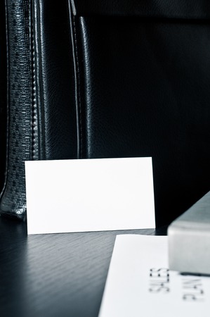 sales plan with a business card and luxury on the table.の写真素材