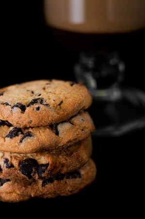 dessert in a glass on white background.の写真素材