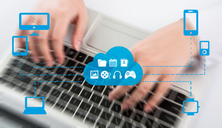The concept of Omnichannel between devices to improve the performance of the company. Innovative...