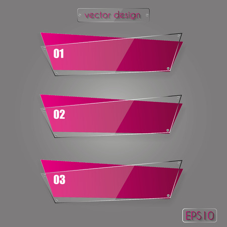 Set pink banners. vector illustration.のイラスト素材